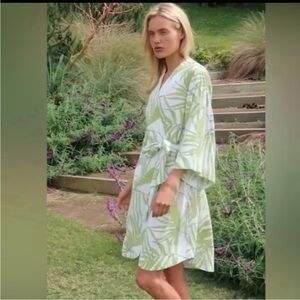 NEW Piyama short kimono robe Jungle Palm S/M